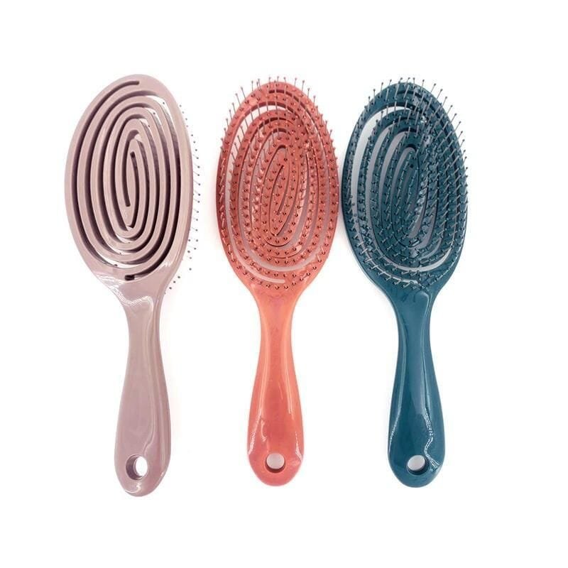 Portable Scalp Massage Hairbrush - Relaxing Elastic Comb for Wet and Wavy Hair