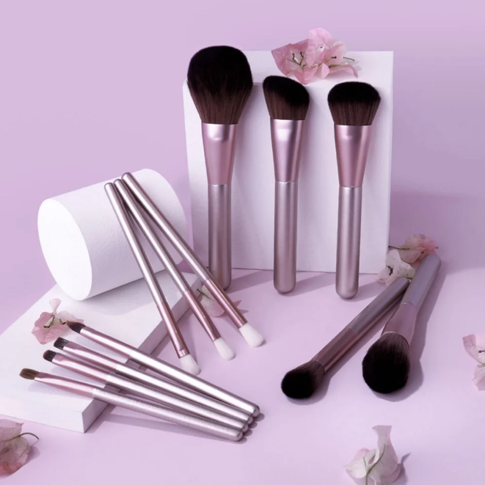 12 Pcs Grapes Purple Makeup Brush Set