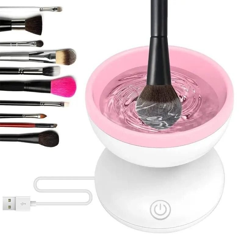 Portable USB Electric Makeup Brush Cleaner: Automatic Cosmetic Brush Washing Machine