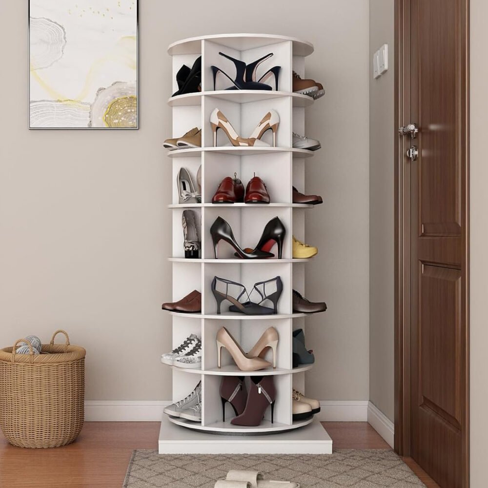 360° Rotating Shoe Rack Tower