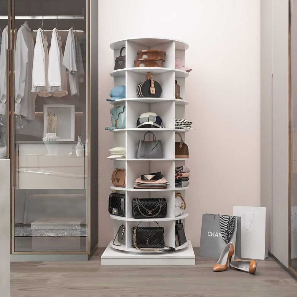 360° Rotating Shoe Rack Tower