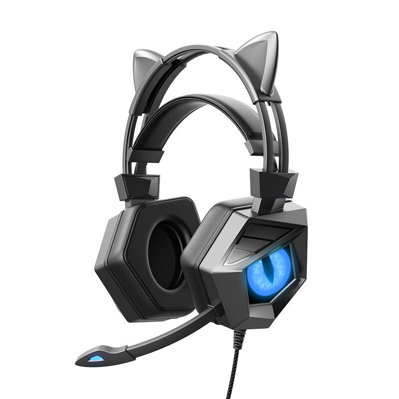 Cat Ear RGB Gaming Headset with HD Noise-Cancelling Mic & 3D HiFi Sound