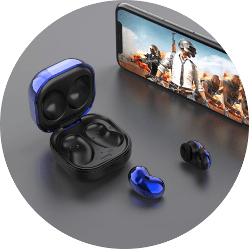 Wireless Earbuds With Digital Clock