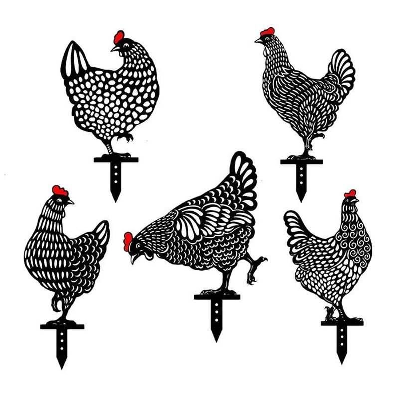 Charming Chick Silhouette Garden Stake