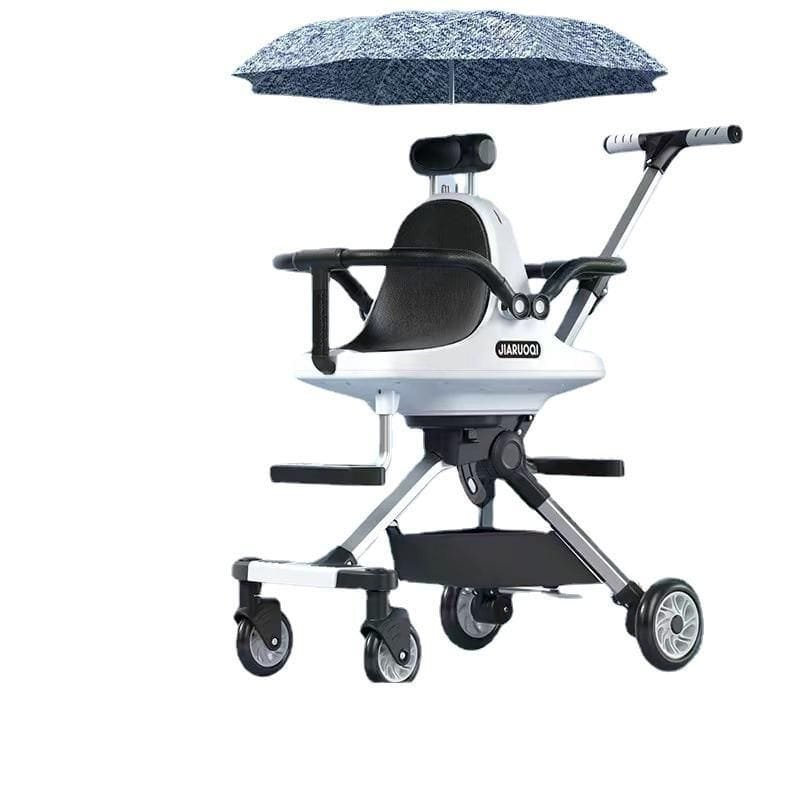 Portable Double Baby Stroller - Lightweight, Foldable Twin Pushchair with Parasol