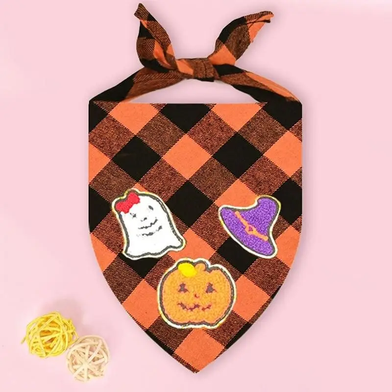 Halloween Checkered Bandana for Dogs and Cats