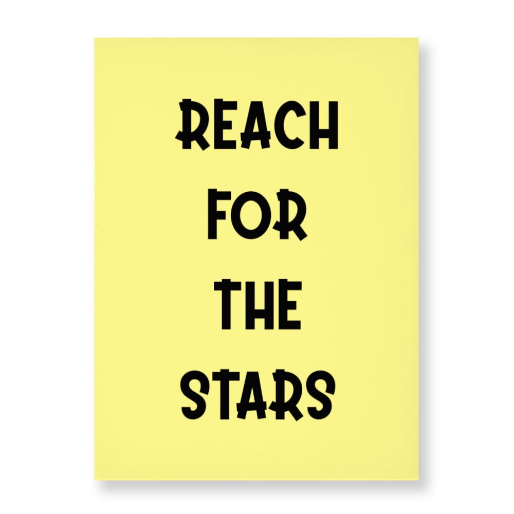 Reach for the Stars Wall Picture - Motivational Quote Stretched Canvas - Cool Wall Art